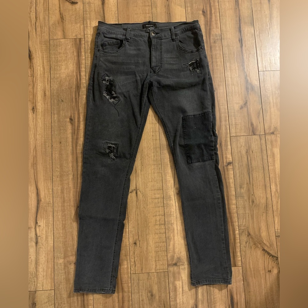 New $50 KAYDEN. K CALIFORNIA Men’s Black Jeans Skinny Comfort Stretch Size 32